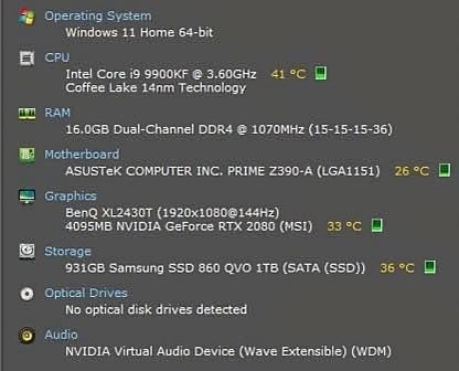 PC sælges! i9-9900KF, RTX 2080